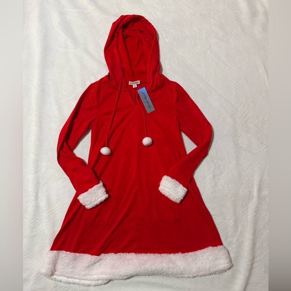 NWT Mrs. Claus Outfit Christmas Women Small Holiday Dress Up Red Snow Winter PJs
